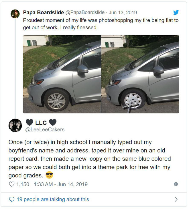 Chán đi làm, thanh niên Photoshop ảnh xe của mình bị thủng lốp để xin nghỉ - Ảnh 5.