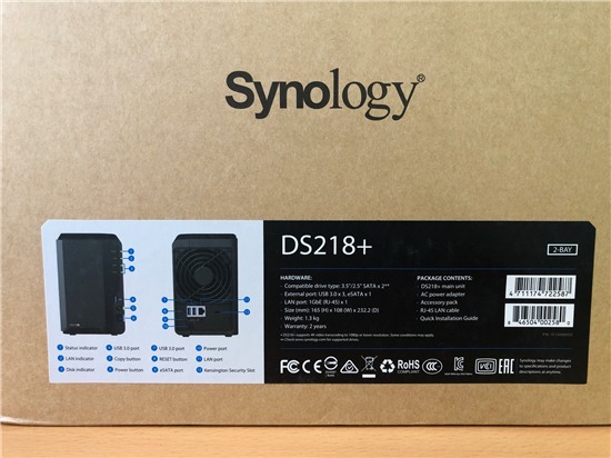 Mở hộp Synology DiskStation DS218+
