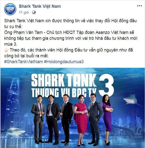 CEO Asanzo Phạm Văn Tam chính thức rời ghế Shark Tank Việt Nam
