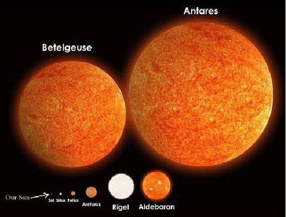 Rigel còn lớn hơn khoảng 74 lần và có nhiệt độ bề mặt cao hơn gấp đôi ngôi sao nhỏ bé Mặt trời.