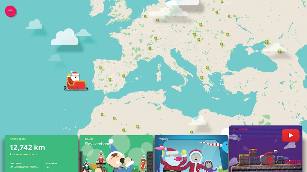 “Theo chân ông già Noel đi khắp thế giới trên trang chủ Google
