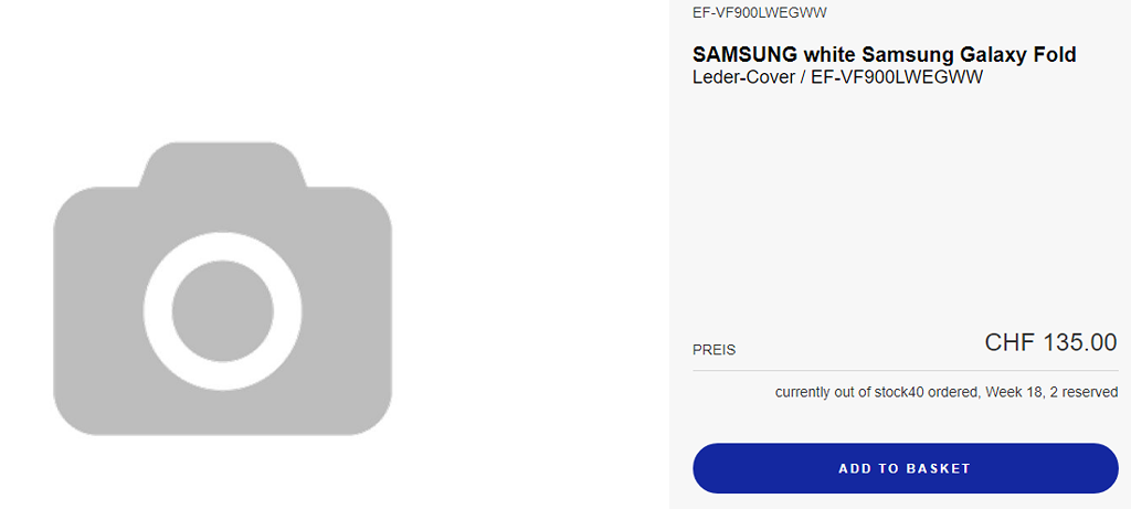 Ốp lưng chính hãng dành cho Galaxy Fold có giá lên tới 135 USD ảnh 2