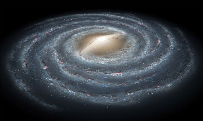 Đường kính của dải Ngân Hà có thể lên đến gần hai triệu năm ánh sáng.
