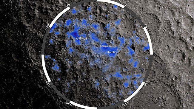 NASA tin rằng nam cực của Mặt trăng có thể đang chứa nước.