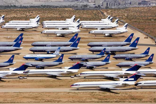 Cảng hàng không và vũ trụ Mojave ở California (Mỹ) nằm giữa sa mạc cũng là một nghĩa địa máy bay lớn