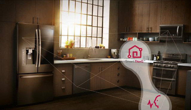 Căn bếp thông minh với các thiết bị được kết nối với nhau thông qua ứng dụng SmartThinQ.