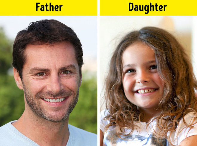 Gene về răng của bố thường trội hơn và các tính trạng ấy cũng di truyền xuống người con.