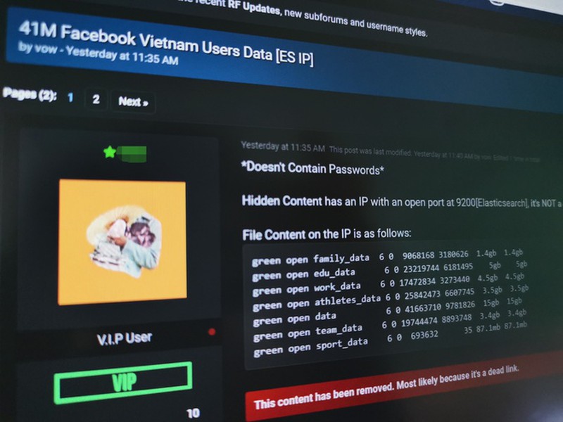 Hacker khoe du lieu cua 41 trieu nguoi dung Facebook Viet Nam