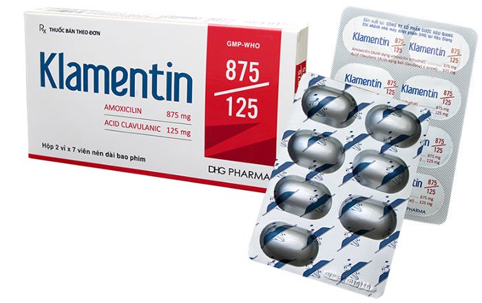 Thuốc Klamentin 875/125 dùng viêm tai giữa cấp, viêm phổi mắc phải tại cộng đồng, viêm bàng quang...