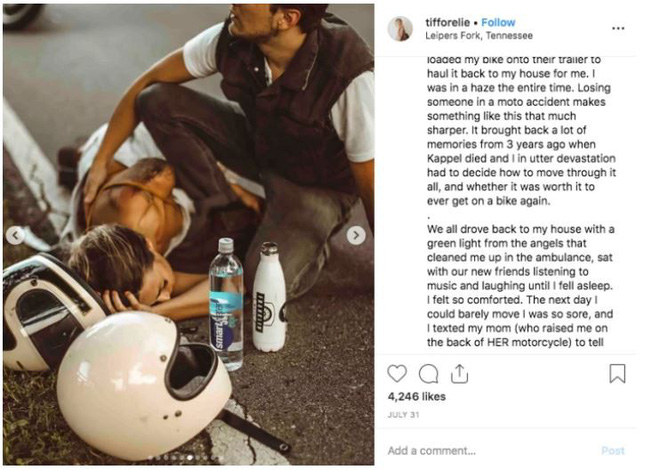 Bị tai nạn xe máy mà vẫn có bộ ảnh cực nghệ, hot Instagrammer bị cộng đồng mạng mắng cho 1 trận vì tội dàn cảnh sống ảo - Ảnh 4.
