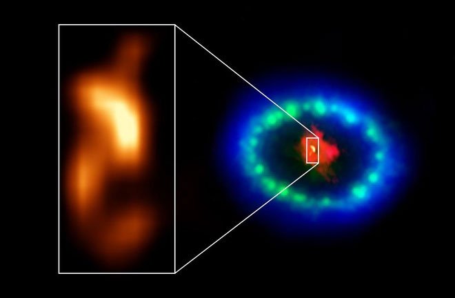 Đốm màu được tìm thấy trong lõi của siêu tân tinh SN 1987A