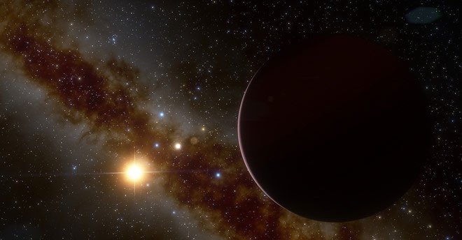 Mô phỏng hành tinh khí GJ 3512b xoay quanh ngôi sao lùn đỏ GJ 3512
