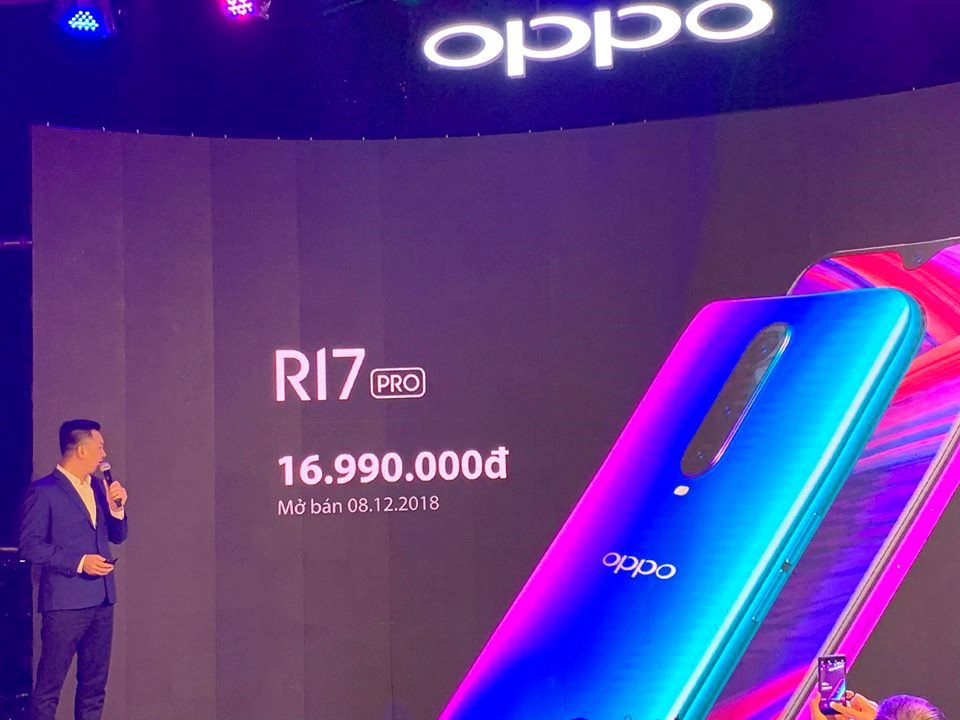 Oppo giới thiệu R17 Pro tại Việt Nam, tăng cường chụp đêm, sạc nhanh SuperVOOC, giá 16,99 triệu đồng