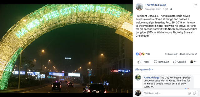 Cầu Nhật Tân xuất hiện trên fanpage của Nhà Trắng sau khi Tổng thống Trump tới Việt Nam - Ảnh 3.