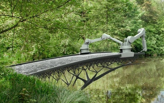 Xây dựng cầu bằng công nghệ in 3D.
