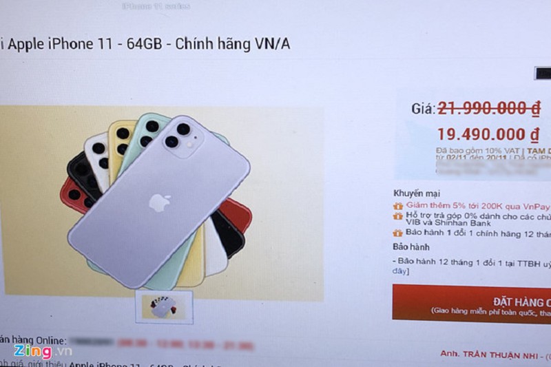 Nguoi Viet mua duoc iPhone 11 chinh hang gia re-Hinh-2