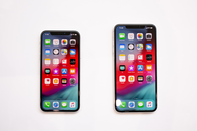 iPhone Xs và iPhone Xs Max 2018.