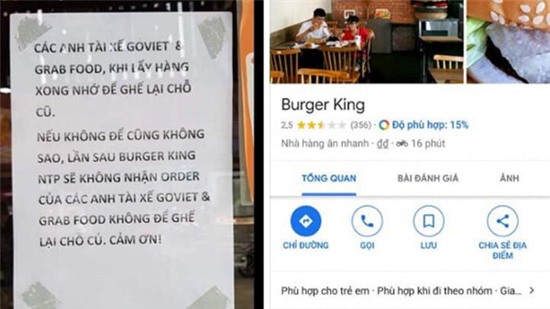 Cửa hàng Burger King bị dìm sao hội đồng vì kỳ thị tài xế Grab, Go Viet