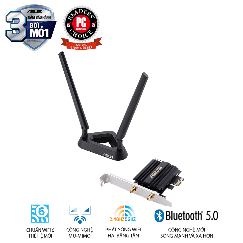 Asus công bố sản phẩm card mạng Wi-fi 6 PCE-AX58BT  ảnh 1
