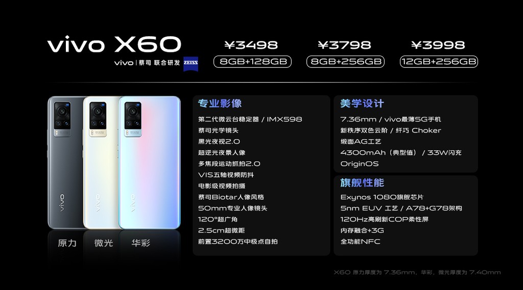 Vivo X60 và X60 Pro ra mắt: màn hình 120Hz, Exynos 1080 5nm, camera chống rung gimbal, giá từ 536 USD ảnh 9