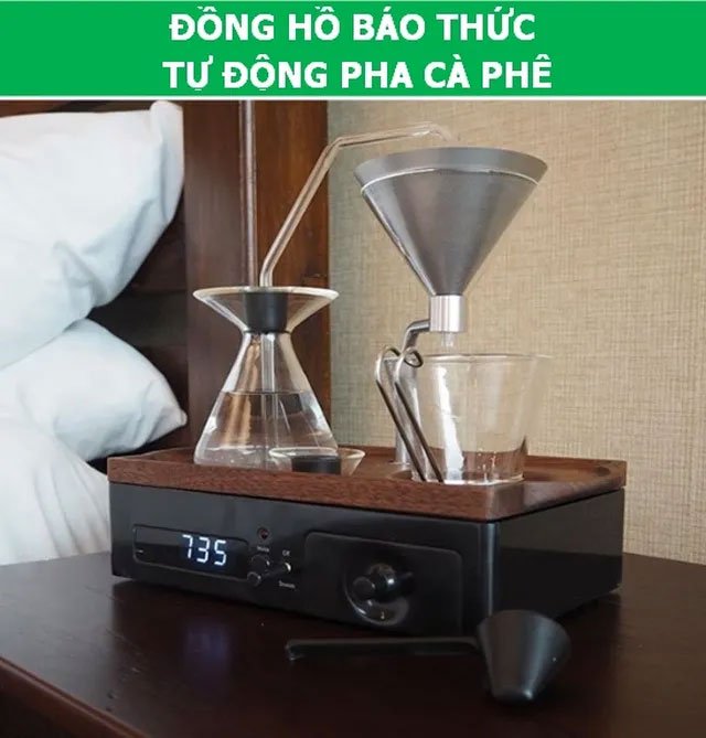Đồng hồ báo thức tự động pha cà phê