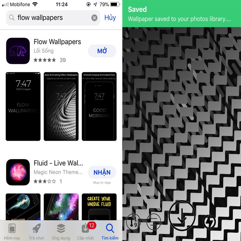 Hướng dẫn làm hiệu ứng hình động cho iPhone bằng Flow Wallpapers