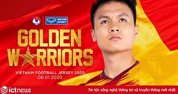 Quang Hải cực ngầu khi tiết lộ mẫu áo đấu mới của tuyển Việt Nam 2020, fan đồn đoán dưới tay anh là hoa sen hay rồng vàng?