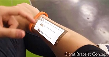 Đồng hồ thông minh biến cánh tay thành màn hình cảm ứng