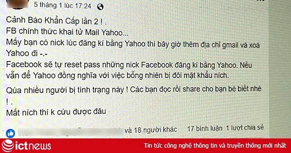 Rộ Tin Facebook Xoa Tai Khoản Ca Nhan Dung Mail Yahoo