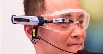 Olympus làm kính thông minh chạy Android, có thể gắn trực tiếp lên kính cận hoặc kính bảo hộ