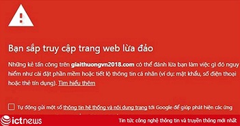 Đề nghị xử lý trang web lừa đảo giaithuongvn2018.com Đề nghị xử lý trang web lừa đảo giaithuongvn2018.com