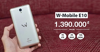 Giảm giá mạnh điện thoại W-Mobile E10 chỉ còn 1.390.000 đồng. Giảm giá mạnh điện thoại W-Mobile E10 chỉ còn 1.390.000 đồng.