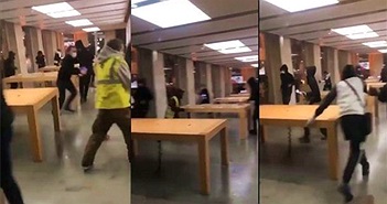 Cửa hàng Apple Store bị cướp sạch trong vụ biểu tình tại Pháp Cửa hàng Apple Store bị cướp sạch trong vụ biểu tình tại Pháp