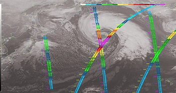 Vệ tinh bất ngờ quay được cảnh cơn bão khổng lồ đang hoành hành Thái Bình Dương