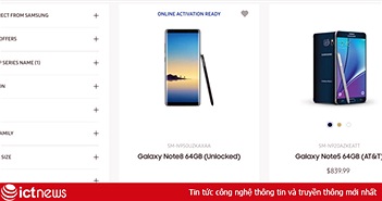 Galaxy Note 8 bất ngờ xuất hiện trên website của Samsung