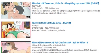 Doremon 18+ với cảnh dung tục và bạo lực ngập tràn Youtube Doremon 18+ với cảnh dung tục và bạo lực ngập tràn Youtube